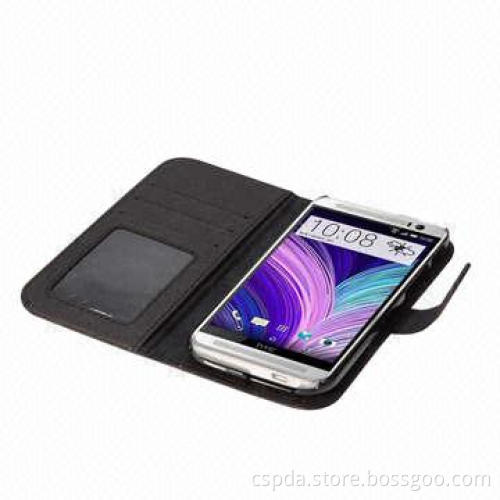 PU wallet case stand for HTC one 2